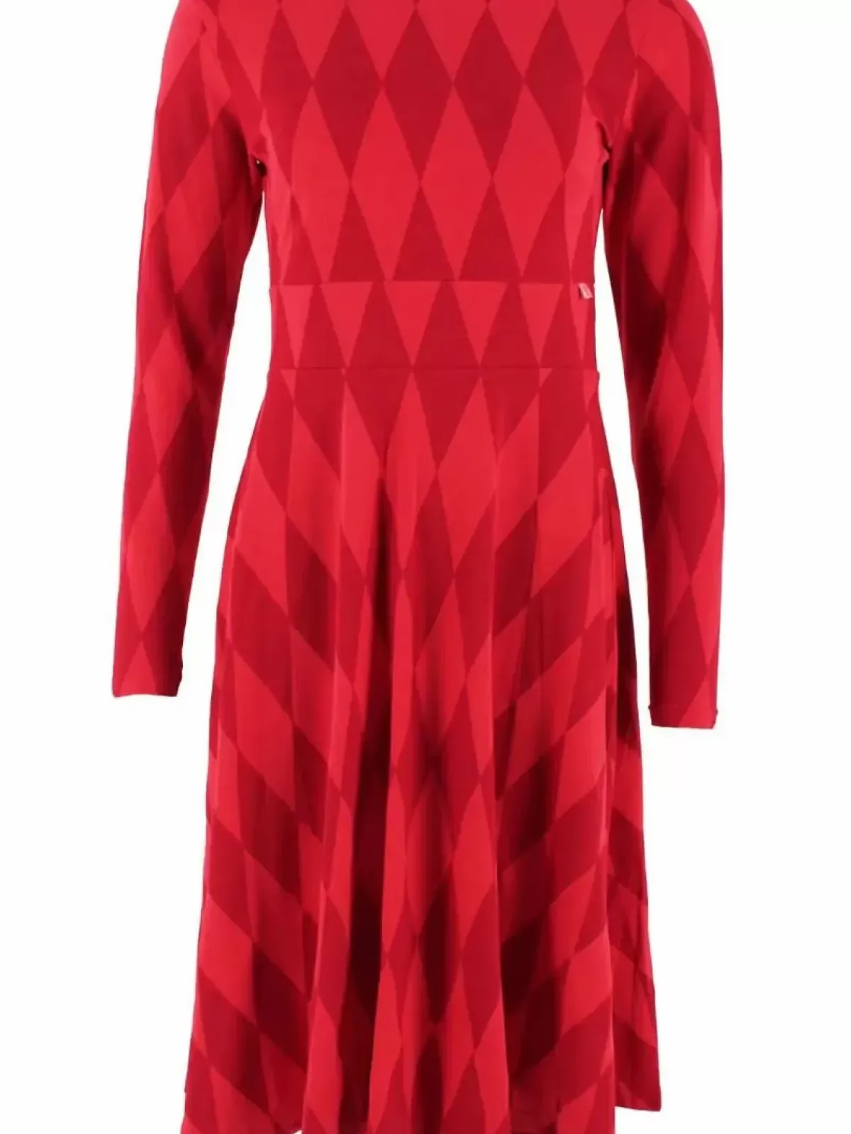 Danefæ Kleider>Danesigrid Cotton Dress Dk Red/Red Diamonds