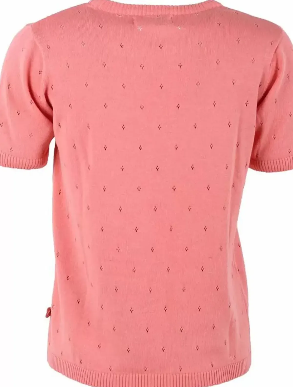 Danefæ T-Shirts>Danesilver Hole Knit Tee Coral