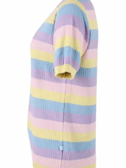 Danefæ Strickwaren>Danesilver Pearl Knit Sweater Tee Lt Blue/Lt Lilac/Pale Yellow