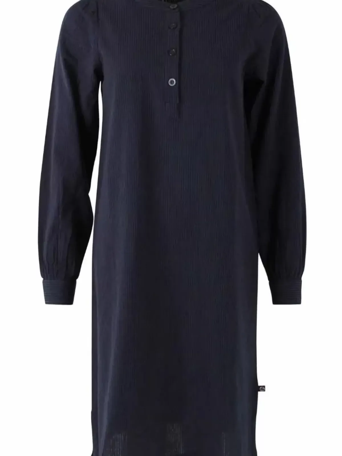 Danefæ Kleider>Danesocial Seersucker Dress Black/Marine