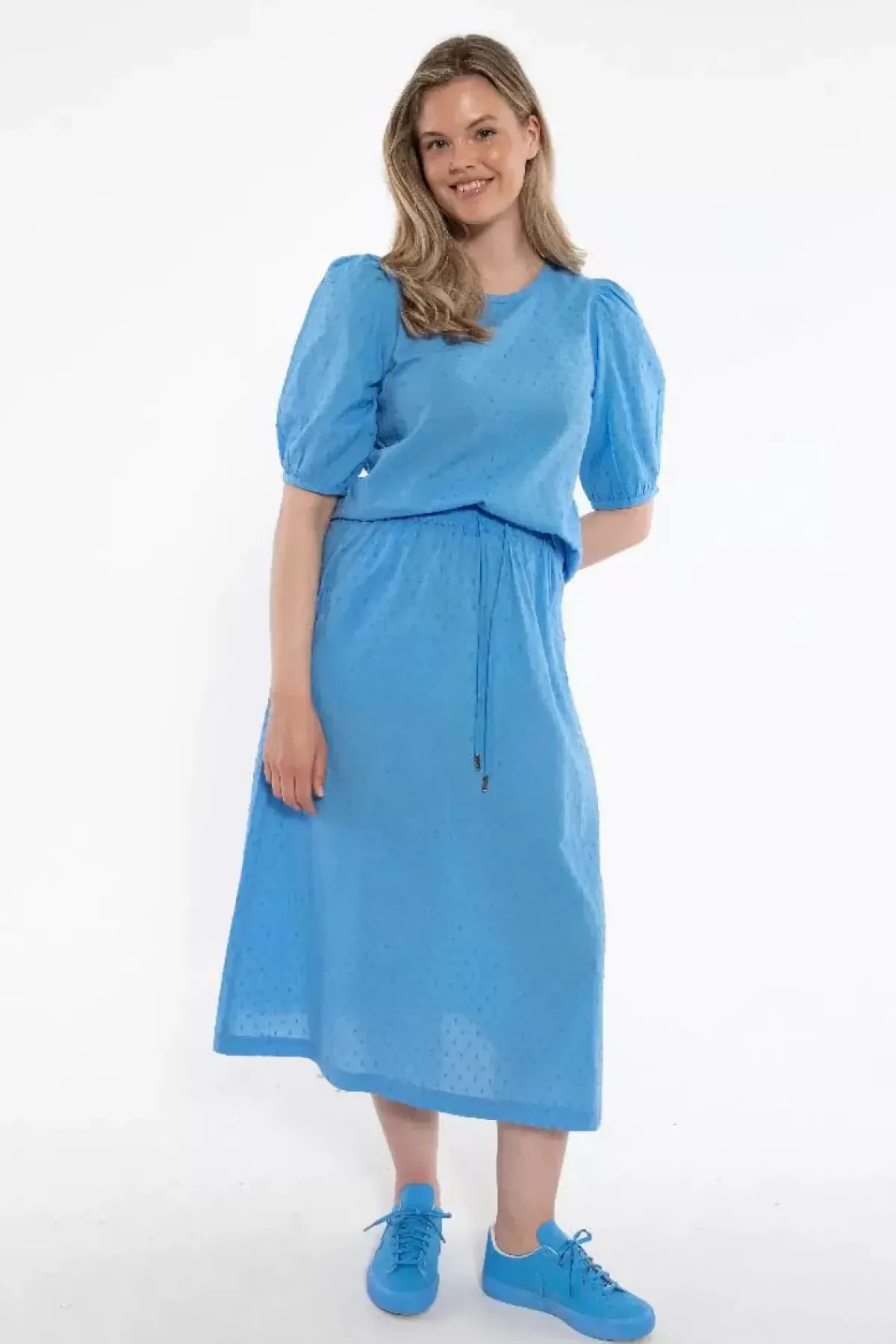 Danefæ Röcke>Danespresso Cotton Dot Skirt Ice Blue