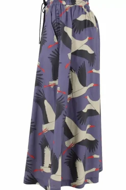 Danefæ Röcke>Danespresso Poplin Skirt Blue Grey Stork