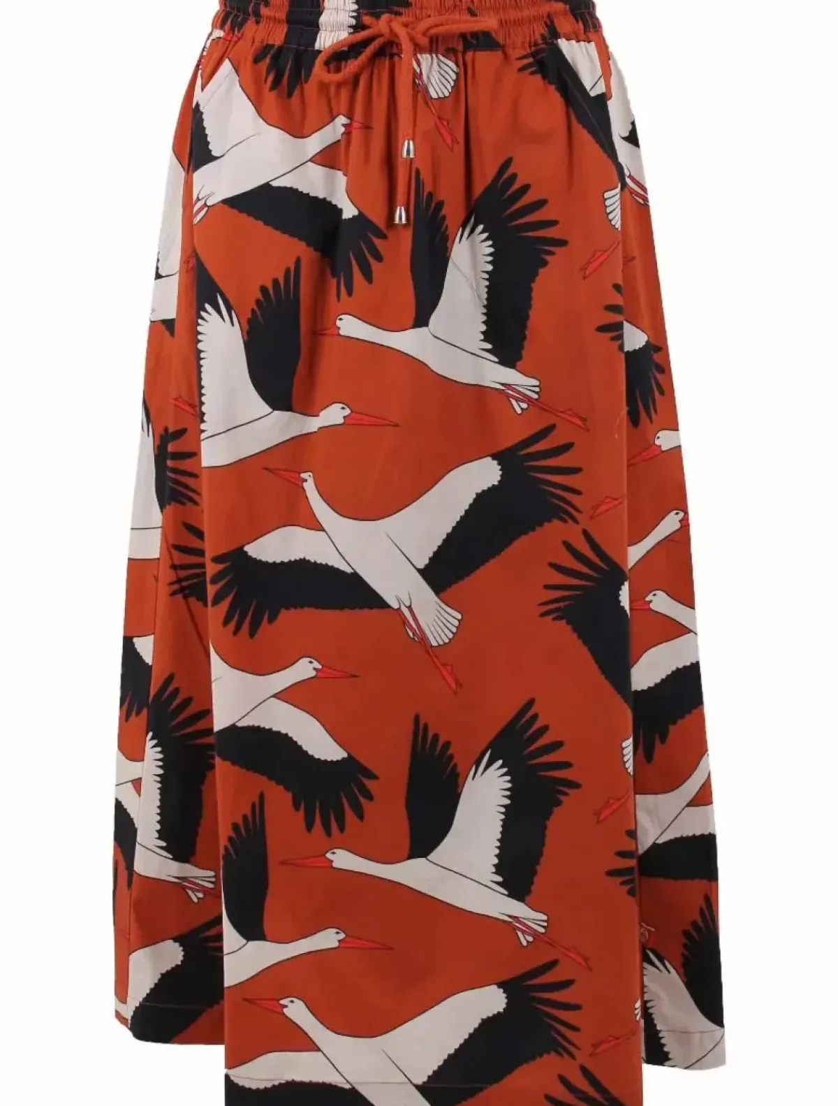 Danefæ Röcke>Danespresso Poplin Skirt Rust Big Stork