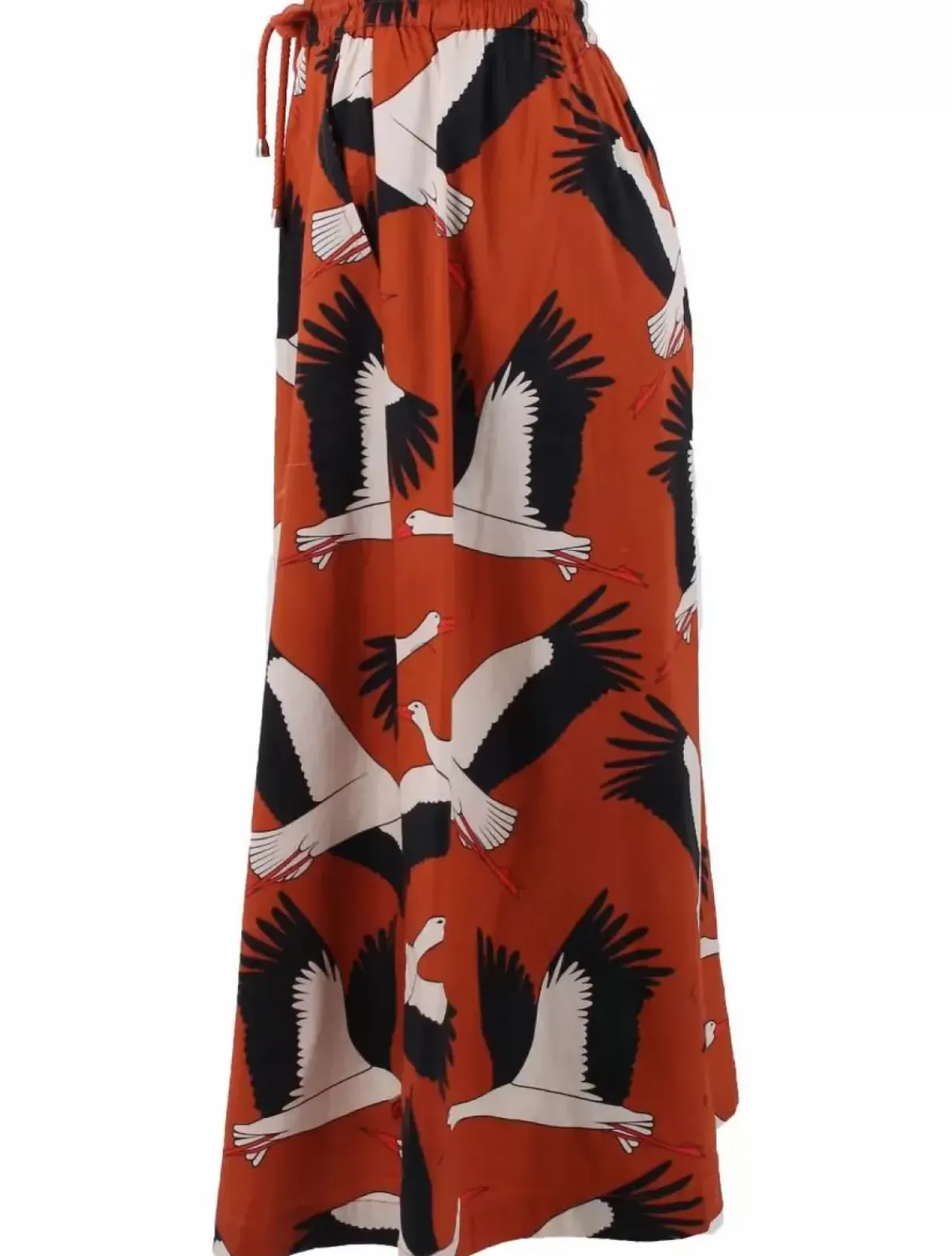 Danefæ Röcke>Danespresso Poplin Skirt Rust Big Stork