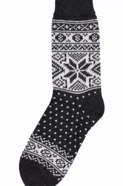 Danefæ Socken Und Strümpfe>Danestay Warm Wool Socks Anthracite/White