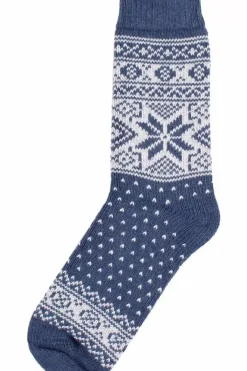 Danefæ Socken Und Strümpfe>Danestay Warm Wool Socks Denim/White