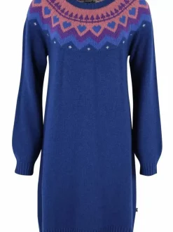 Danefæ Kleider>Danesukkertop Wool Sweater Dress Deep Marine
