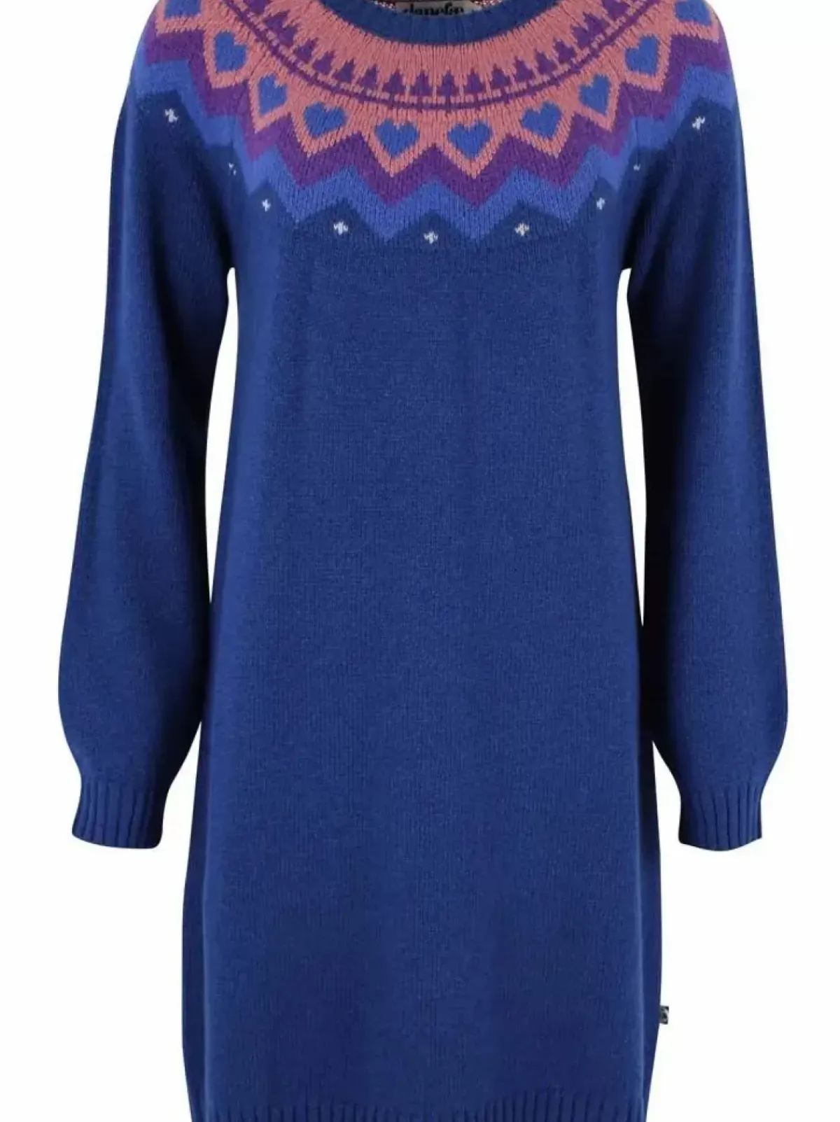 Danefæ Kleider>Danesukkertop Wool Sweater Dress Deep Marine