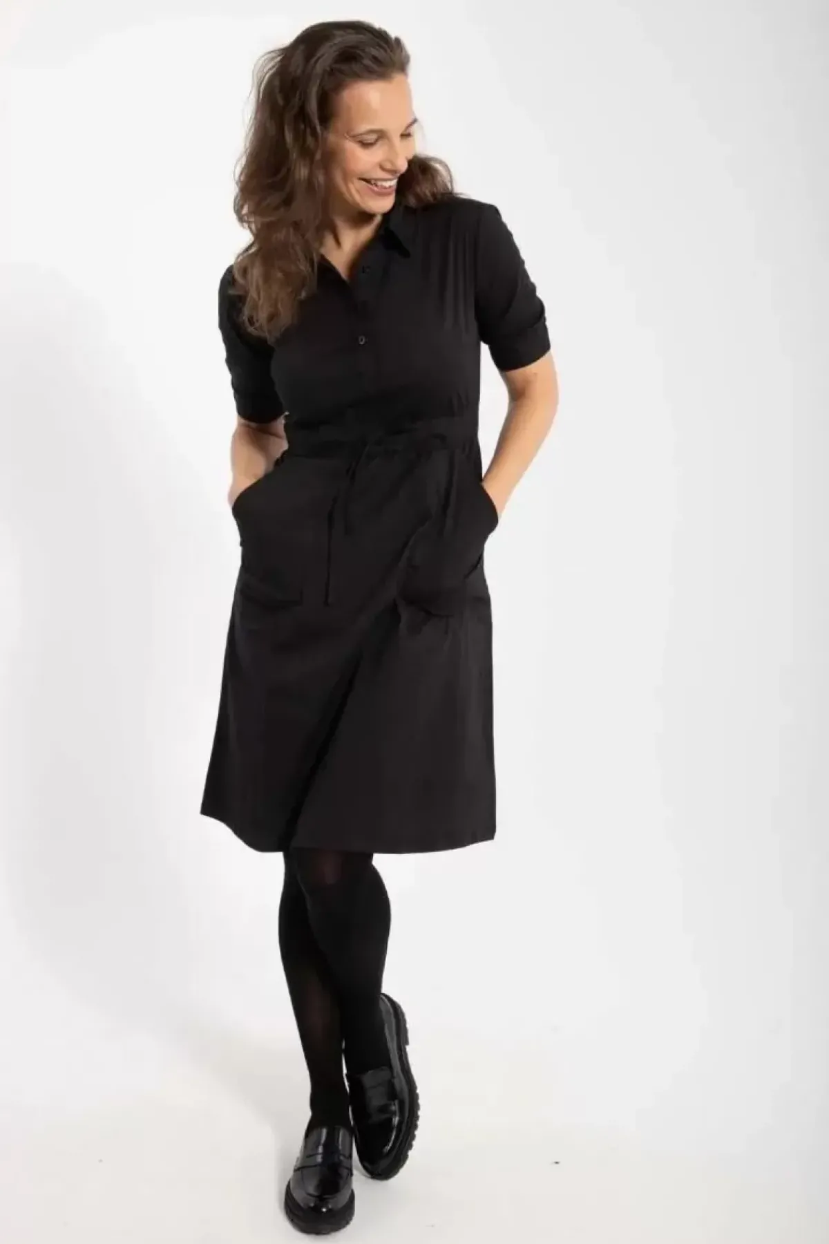 Danefæ Kleider>Danesusanne Poplin Dress Black