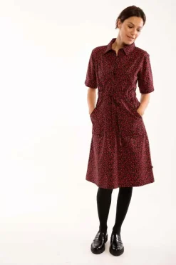 Danefæ Kleider>Danesusanne Poplin Dress Black Fleurie