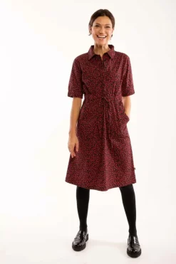 Danefæ Kleider>Danesusanne Poplin Dress Black Fleurie