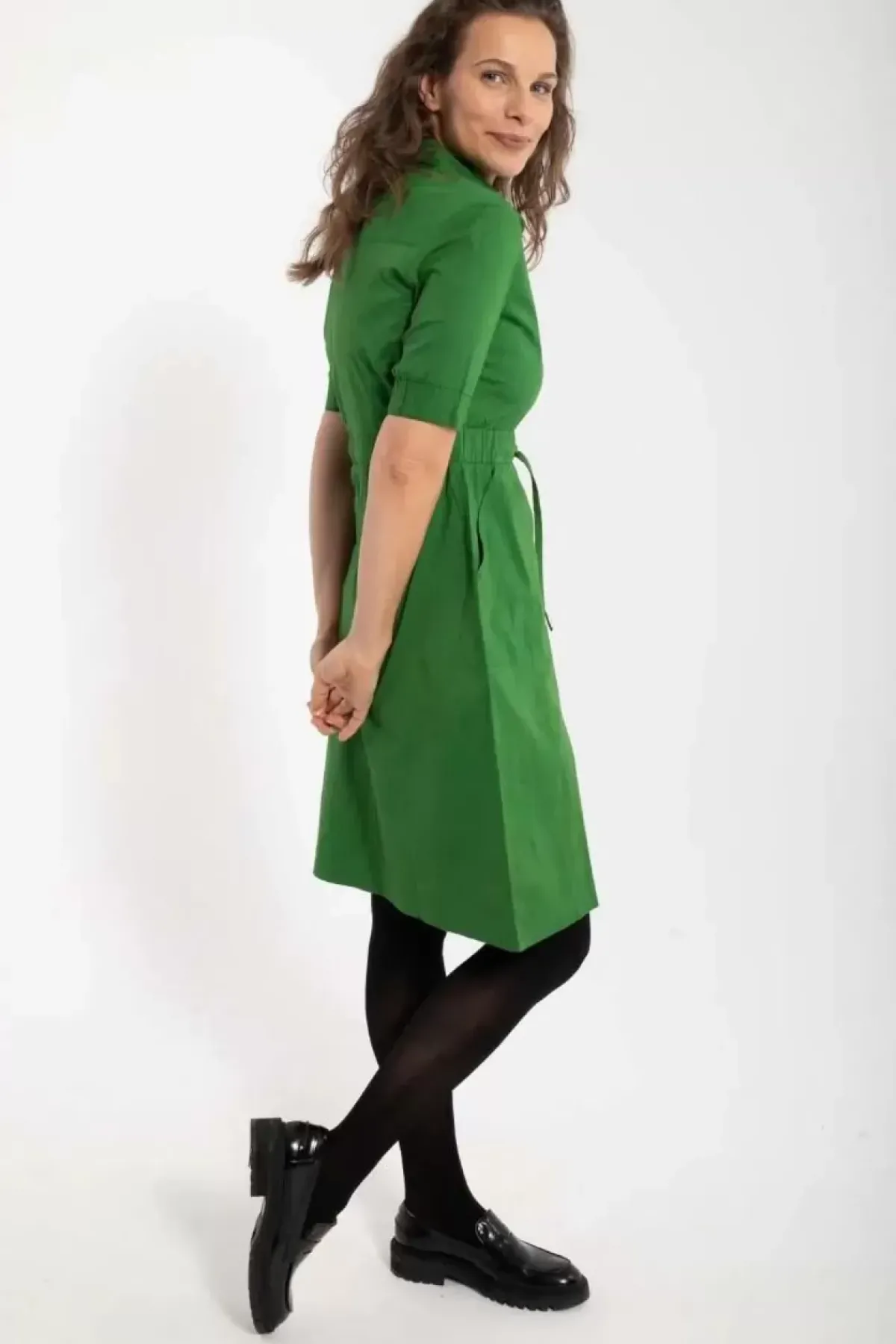 Danefæ Kleider>Danesusanne Poplin Dress Warm Khaki