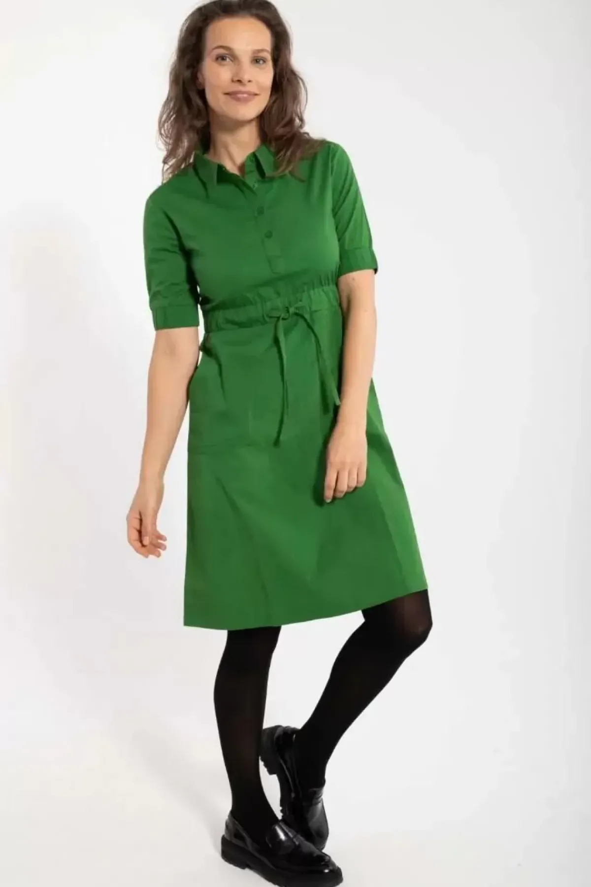 Danefæ Kleider>Danesusanne Poplin Dress Warm Khaki