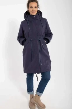 Danefæ Winterjacken>Danesvaneke Plaid Winter Parka Marine/Black/Redwine