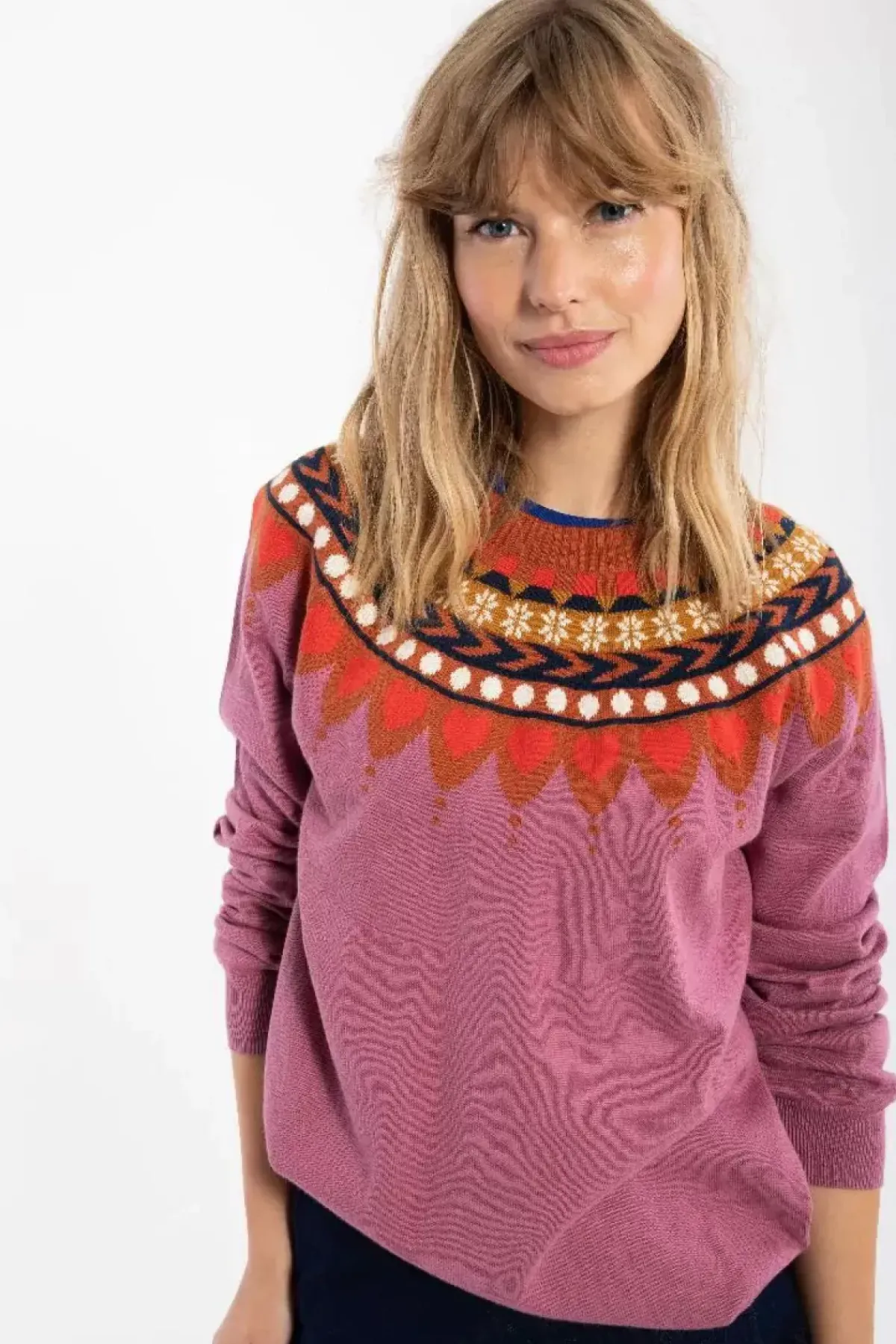 Danefæ Strickwaren>Danetrusty Cotton Knit Sweater Old Rose