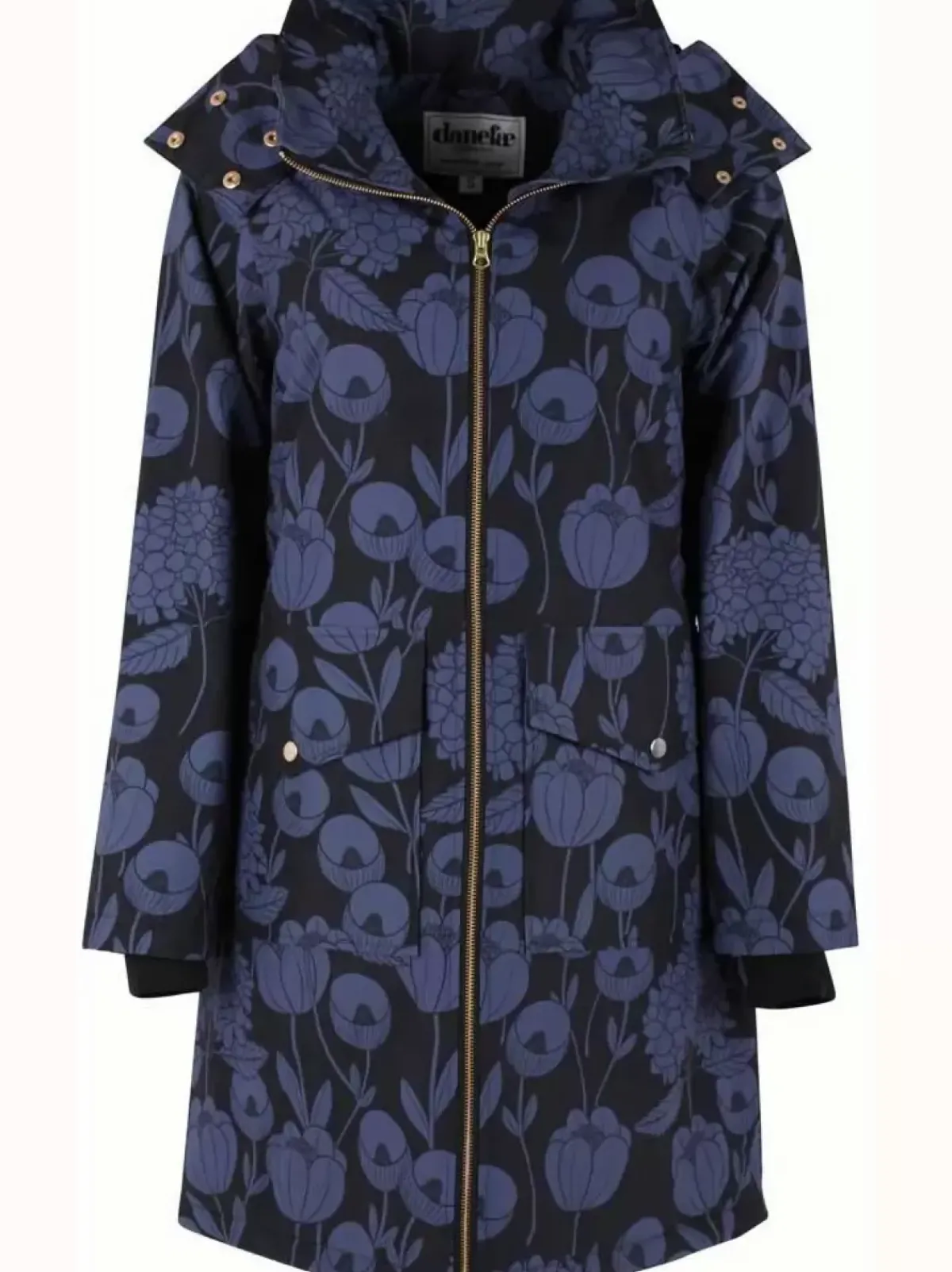Danefæ Winterjacken>Daneturell Winter Coat Black Hortensia