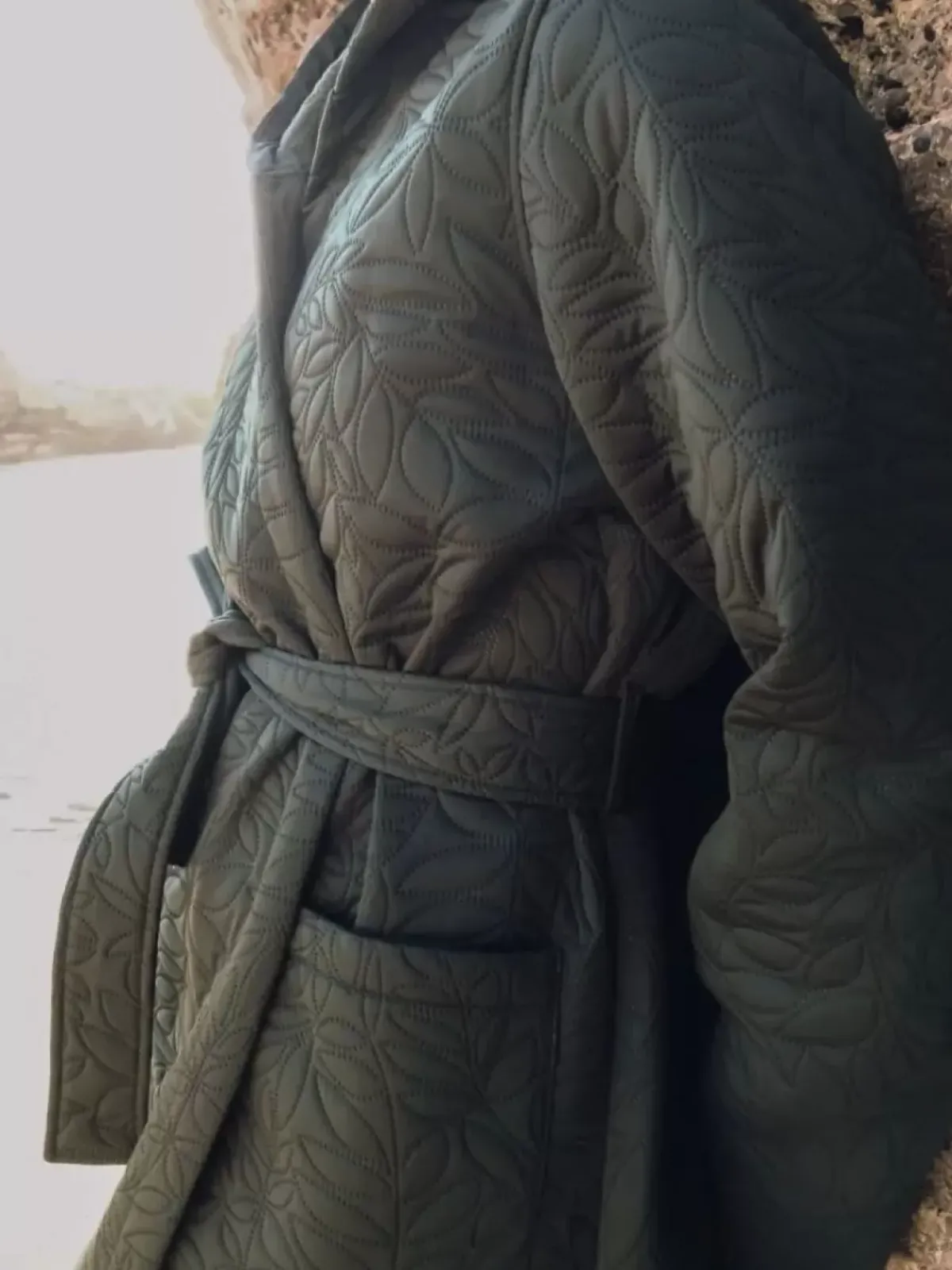 Danefæ Winter-Bademäntel>Daneviking Robe Dk Khaki