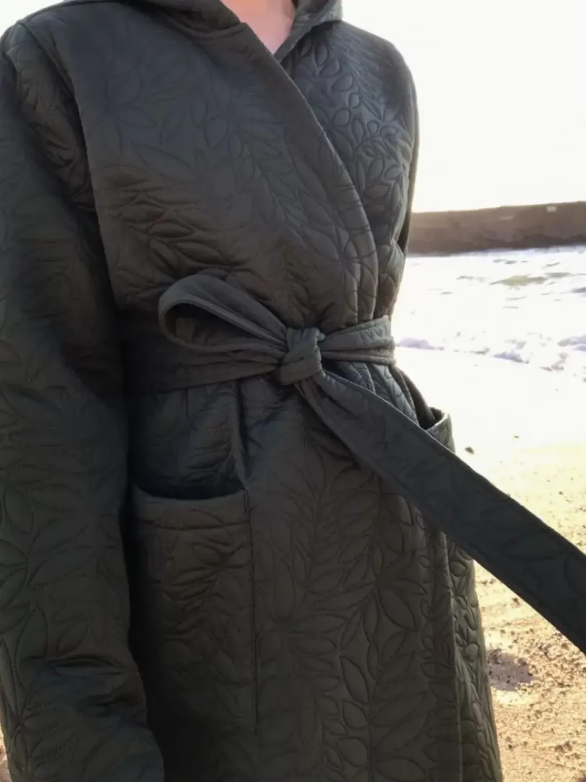 Danefæ Winter-Bademäntel>Daneviking Robe Dk Khaki