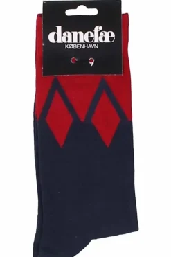Danefæ Socken Und Strümpfe>Danewalk With Me Socks Dk Navy/Red Icicles