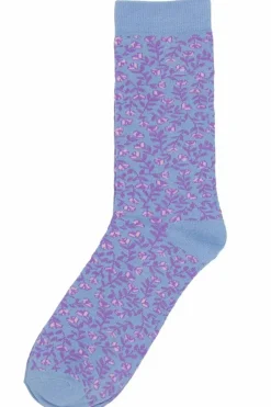 Danefæ Socken Und Strümpfe>Danewalk With Me Socks Light Blue Big Fleurie