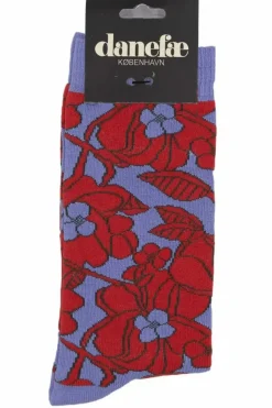 Danefæ Socken Und Strümpfe>Danewalk With Me Socks Soft Viola/Bright Red Bloom Boom