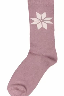 Danefæ Socken Und Strümpfe>Danewalk With Me Socks Vintage Rose/Chalk Snowflakes