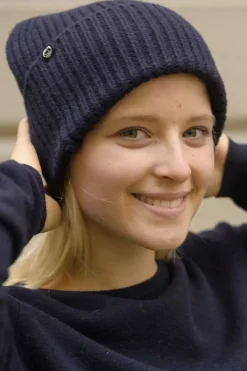 Danefæ Mützen/Hute>Danewarm Thoughts Merino Beanie Navy