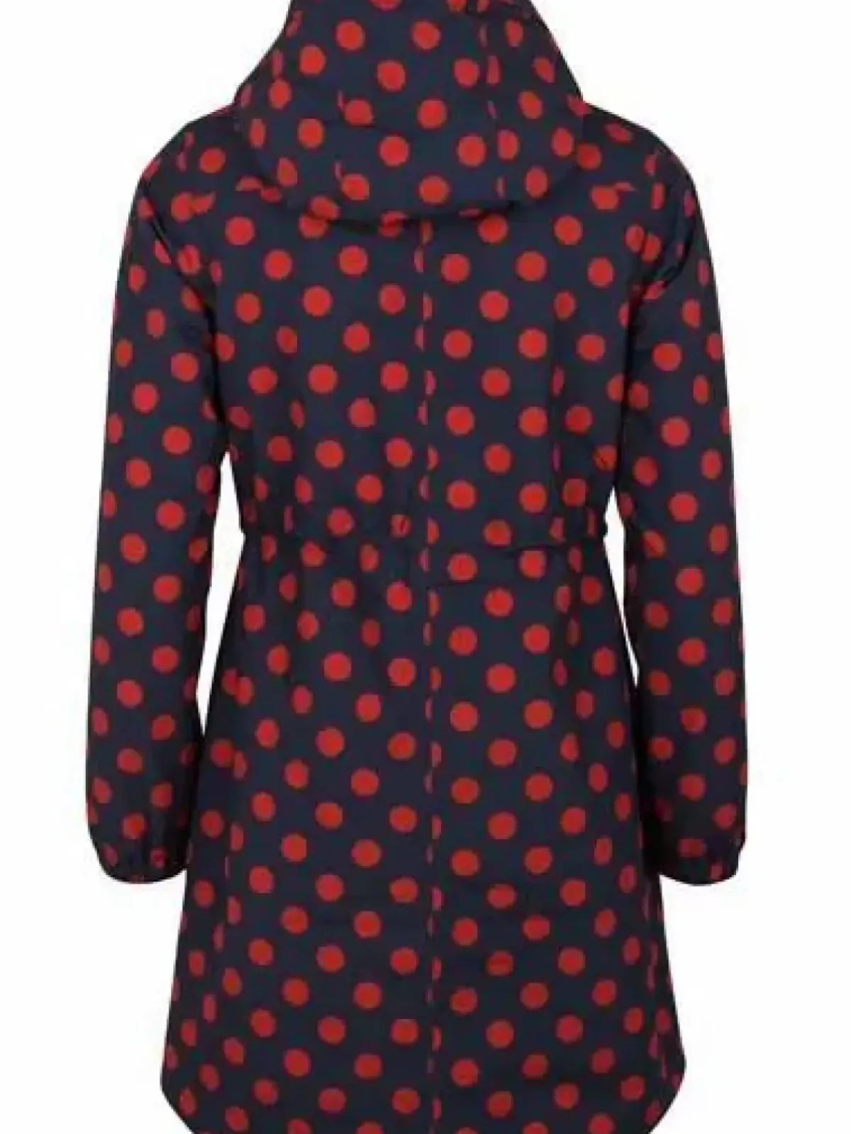 Danefæ Winterjacken>Danflora Winter Parka Dark Navy/Dark Rust Dots