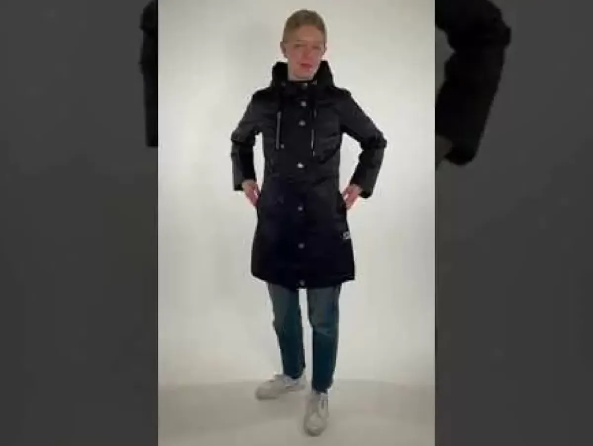 Danefæ Winterjacken>Daninge Winter Parka Black (Silver Trim)
