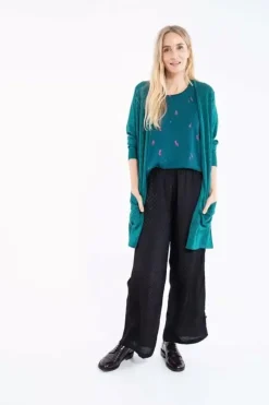 Danefæ Cardigan>Danoffice Cardigan Dark Duck Glitter