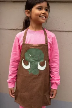 Danefæ Textilien Für Kinder>Dyr Apron - Kids Brown Mammut