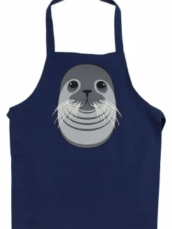 Danefæ Textilien Für Kinder>Dyr Apron - Kids Navy Sael
