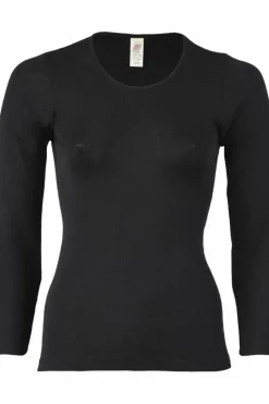 Danefæ Hemden Und Shirts>Engel Wool Natur Ladies Shirt Ls Black