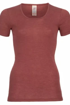 Danefæ T-Shirts>Engel Wool Natur Ladies Shirt Ss Copper
