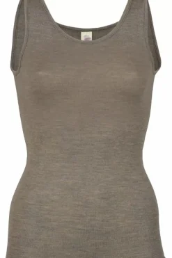 Danefæ Tops>Engel Wool Natur Ladies Tanktop Walnut