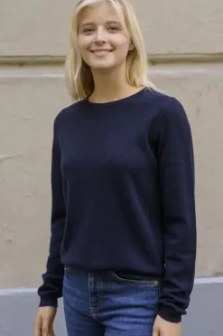 Danefæ Strickwaren>Ess - Bliss Merino Sweater Navy