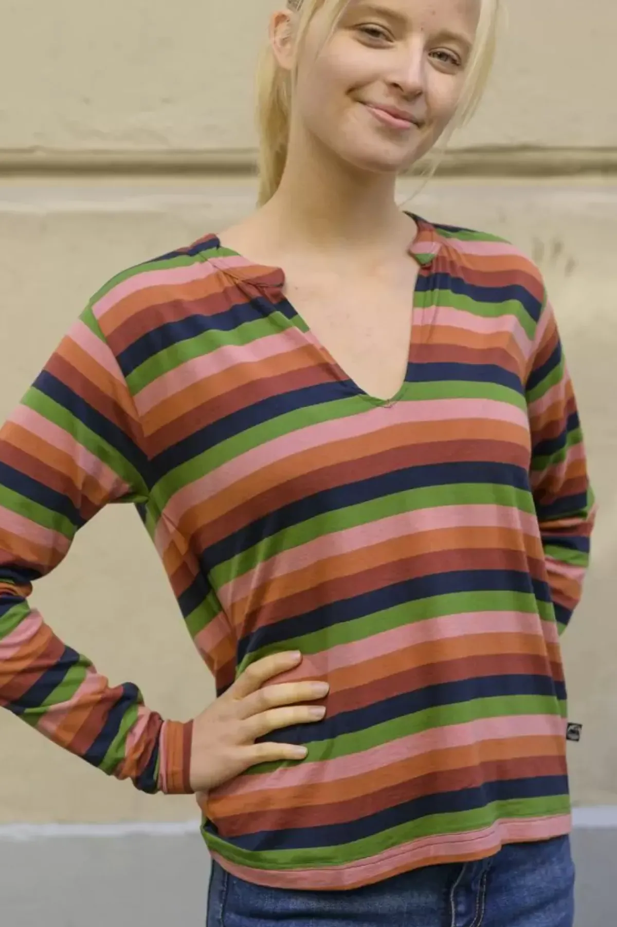 Danefæ Hemden Und Shirts>Ess - Danebaba Wool Blouse Comfort Stripe