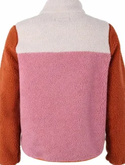 Danefæ Fleece>Ess - Danebirk Fleece Zip-Up Rust/Lt Beige/Old Rose