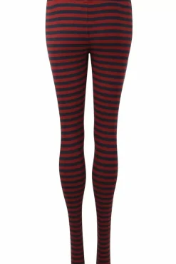Danefæ Leggings>Ess - Danebuddy Leggings Dk Navy/Redwine