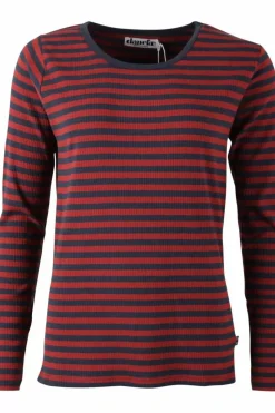 Danefæ Hemden Und Shirts>Ess - Danepartner Ls Dk Navy/Redwine