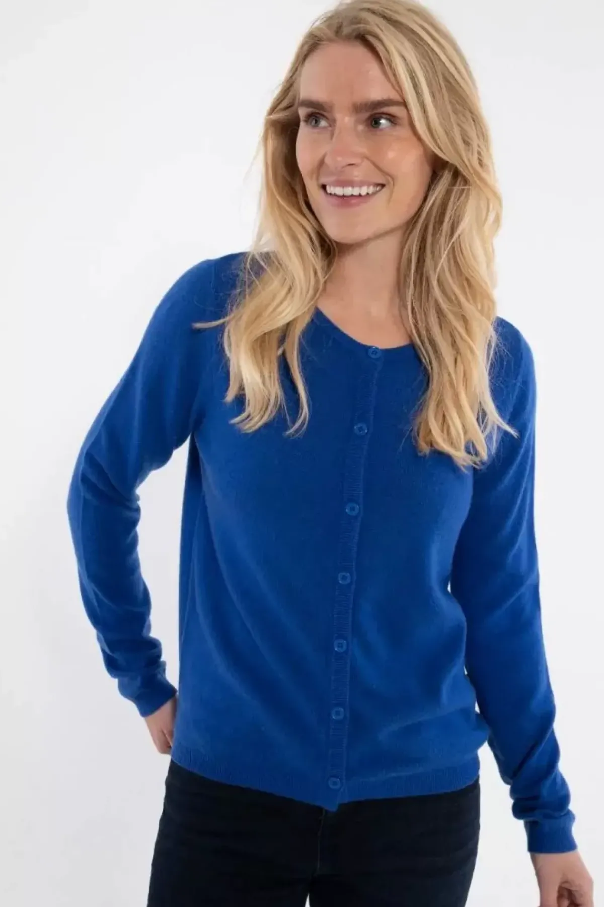 Danefæ Cardigan>Ess - Forget Me Not Merino Cardigan Royal Blue