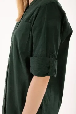 Danefæ Blusen>Ess - Joy Poplin Shirt Black Green