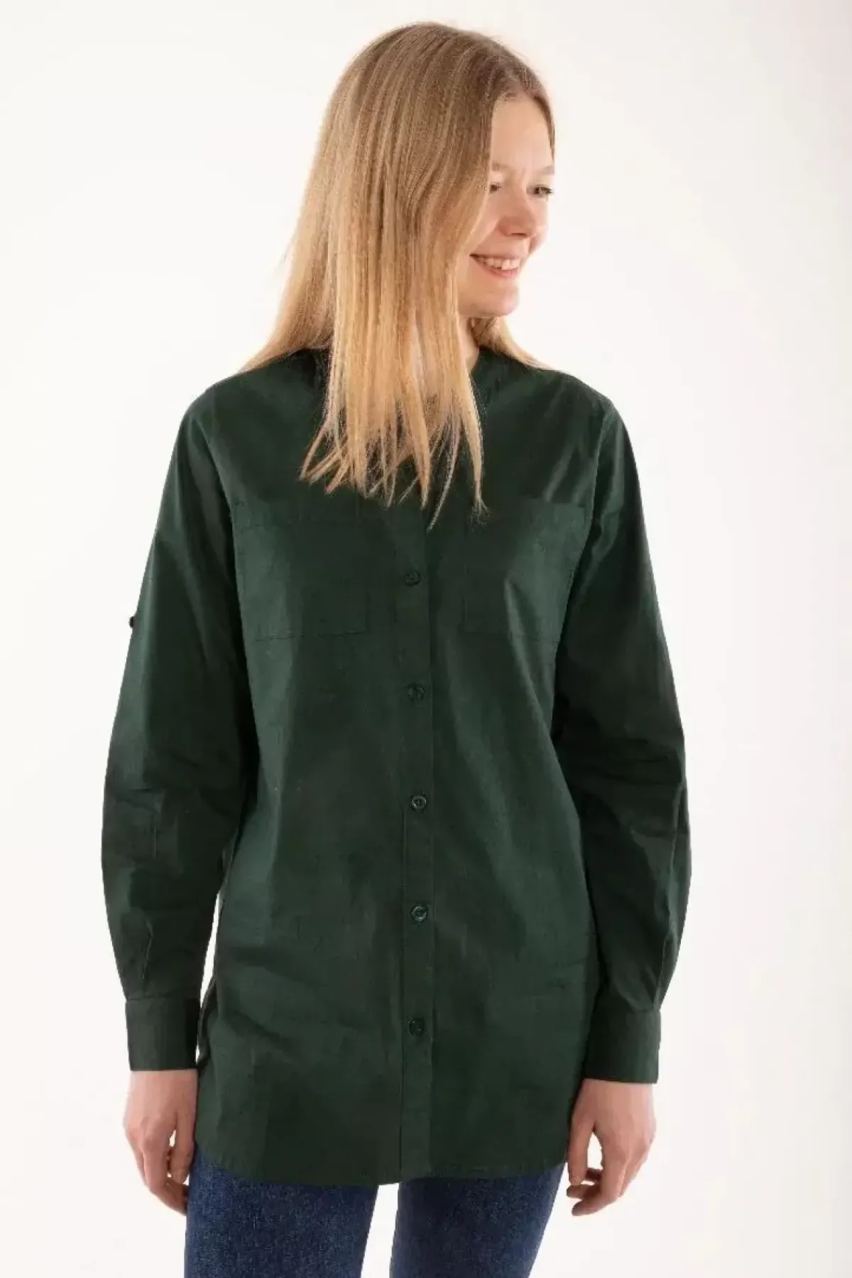 Danefæ Blusen>Ess - Joy Poplin Shirt Black Green