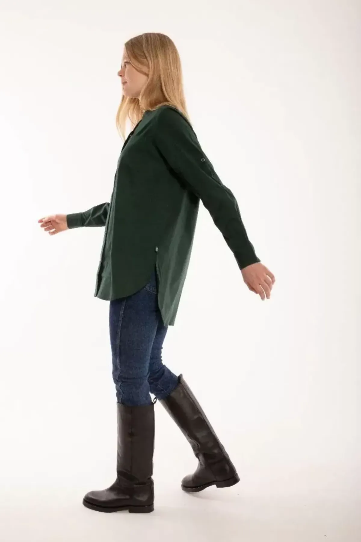 Danefæ Blusen>Ess - Joy Poplin Shirt Black Green