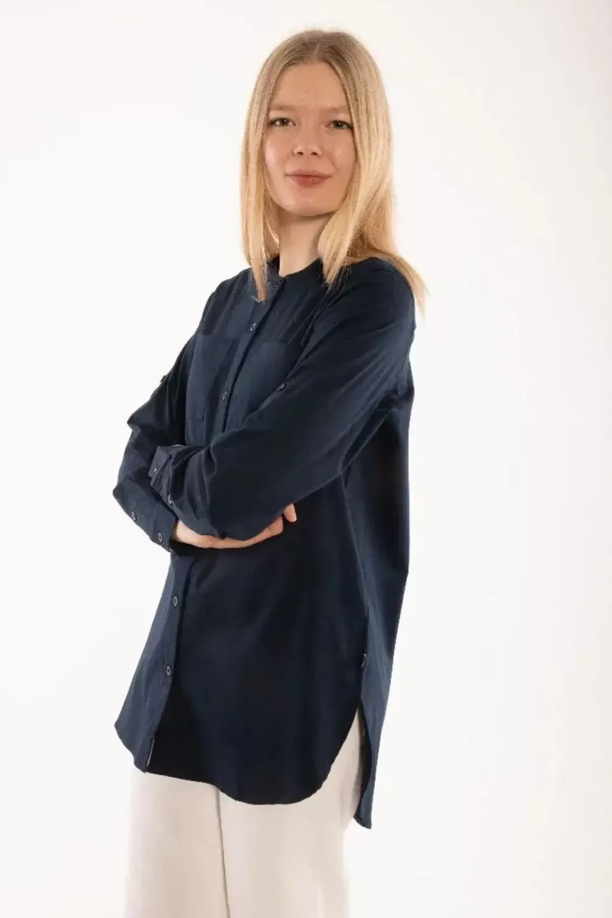 Danefæ Blusen>Ess - Joy Poplin Shirt Navy