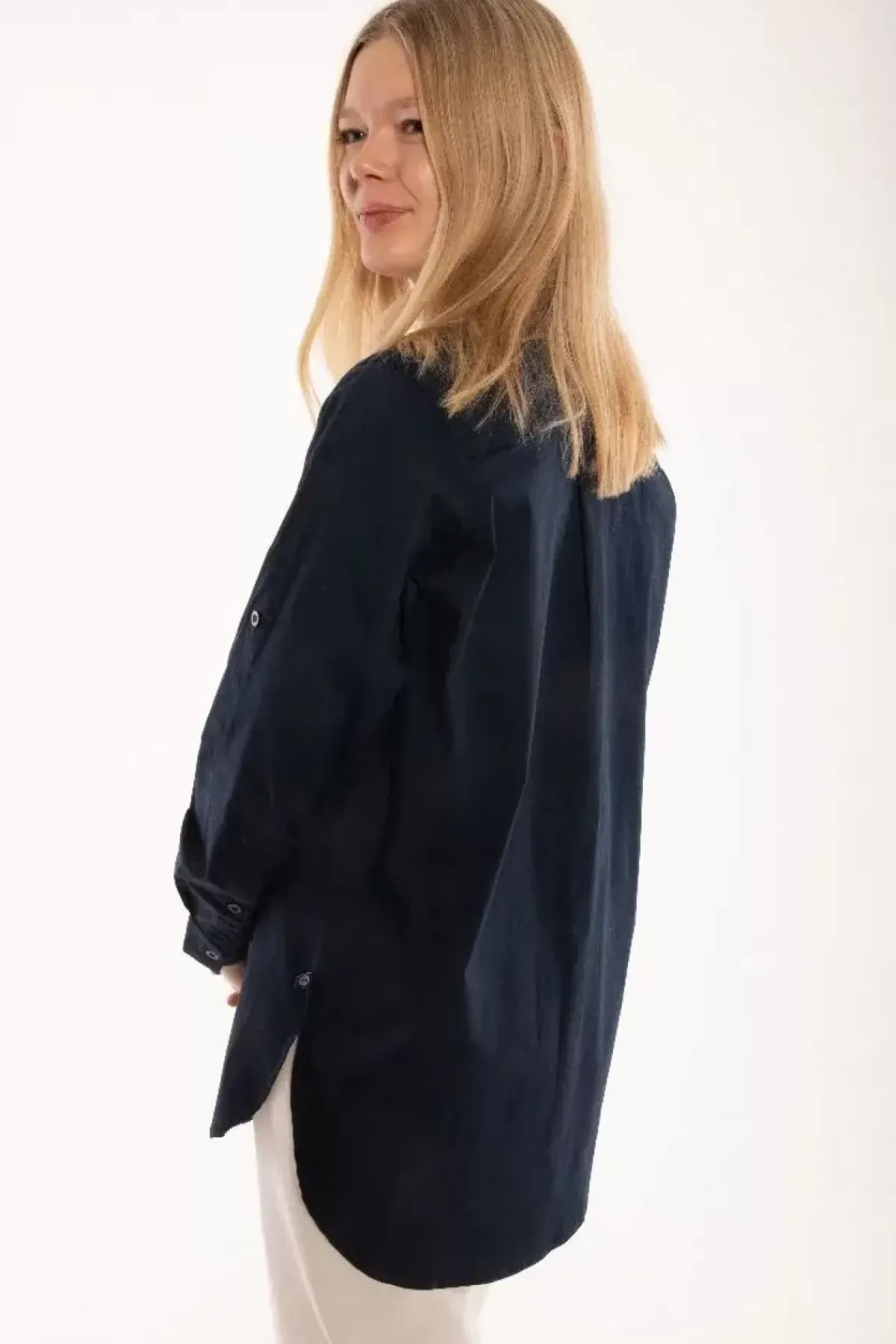 Danefæ Blusen>Ess - Joy Poplin Shirt Navy