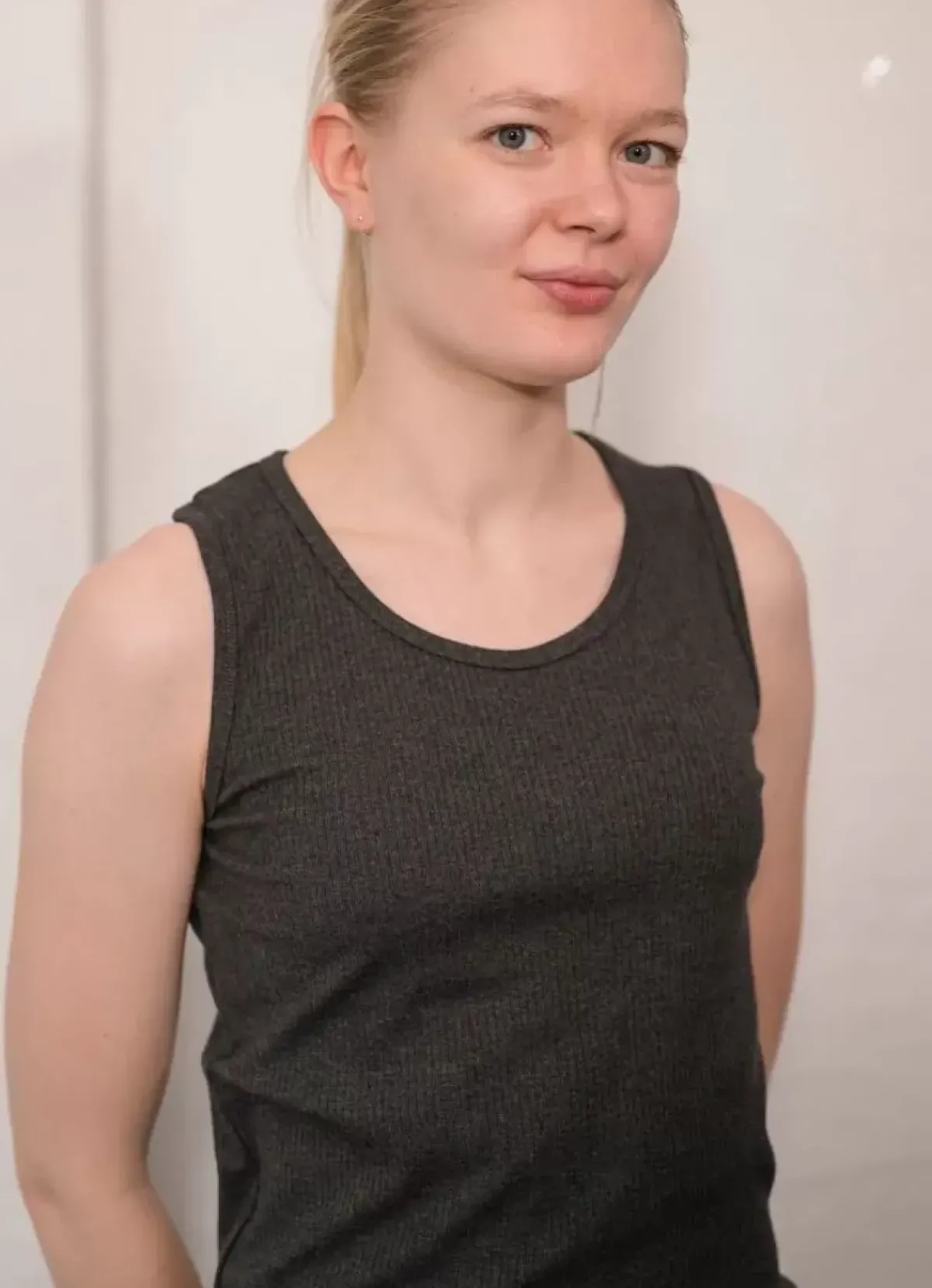 Danefæ Tops>Ess - Organic Danallinge Top Dark Hthr Grey