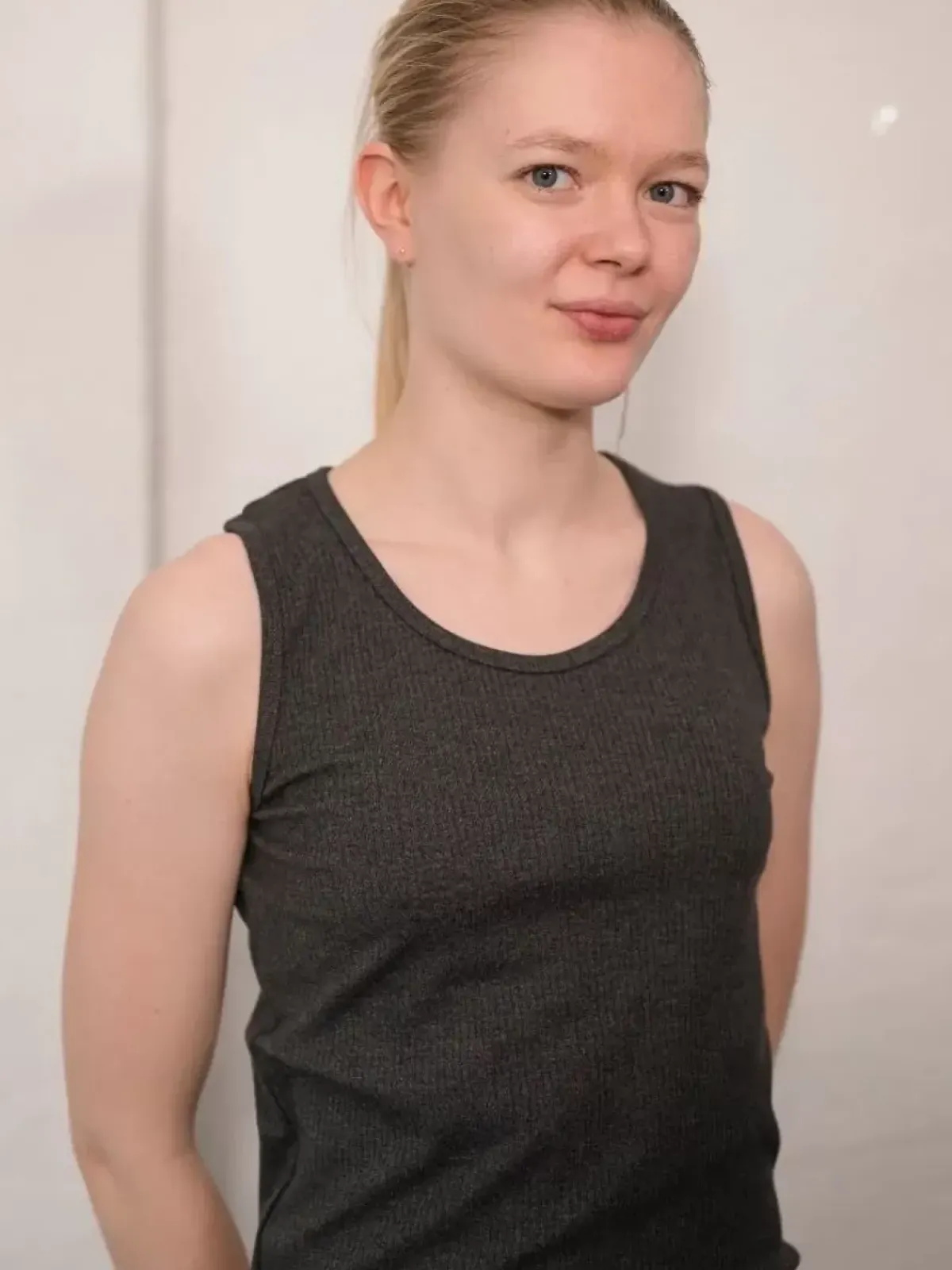 Danefæ Tops>Ess - Organic Danallinge Top Dark Hthr Grey