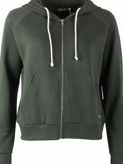 Danefæ Sweatshirts>Ess - Organic Danebalance Zip-Up Army