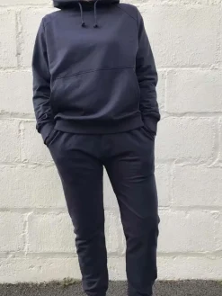 Danefæ Sweatshirts>Ess - Organic Danemellow Hoodie Dk Navy